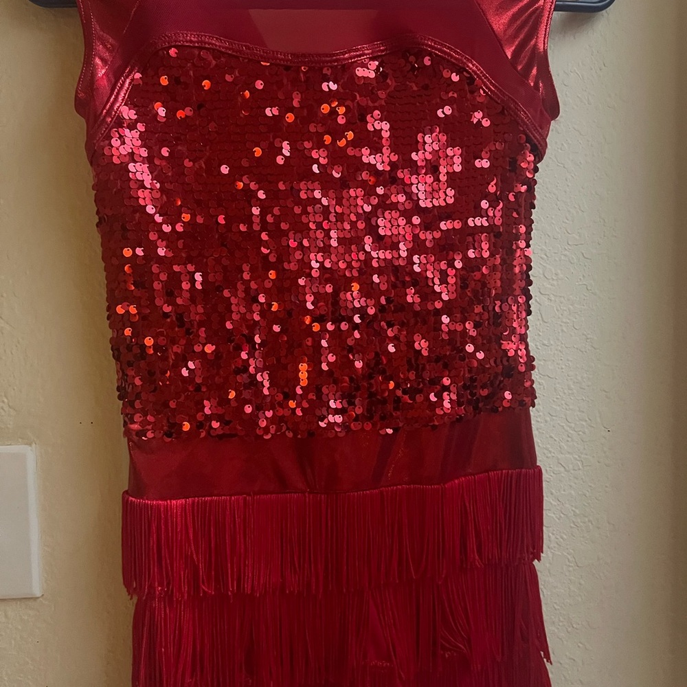 Weissman Red Sequin Kids Dance Costume